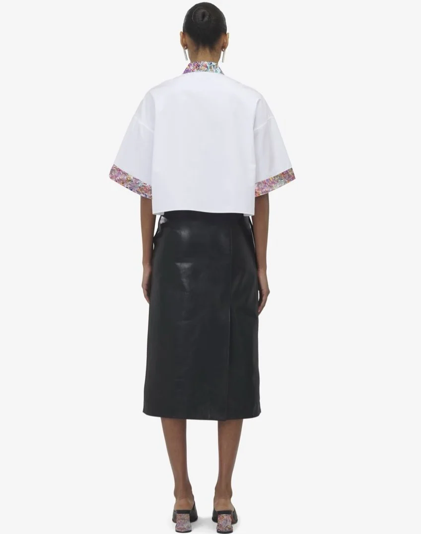 Alexander Mcqueen Cropped Boxy Military Shirt — SUPERBLOOM